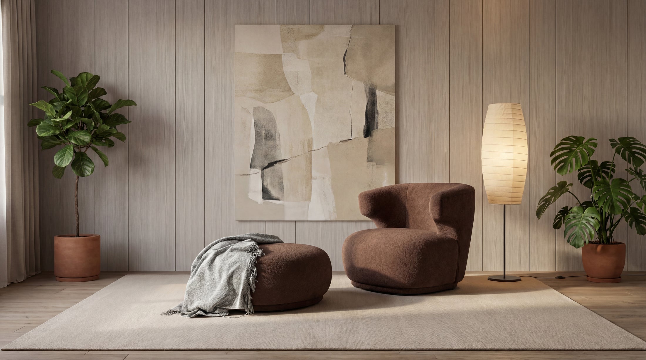 Fauteuil et Pouf Loca