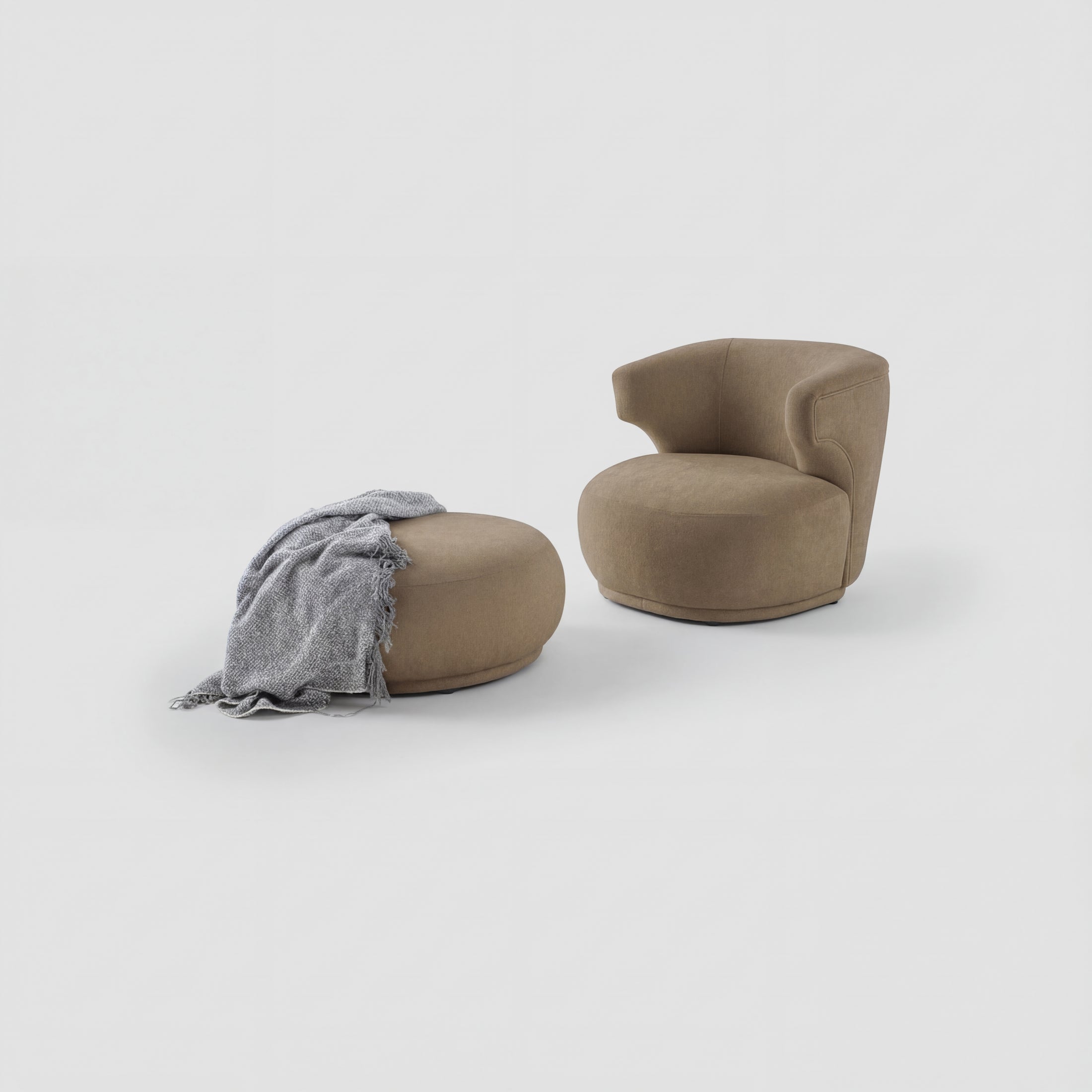 Fauteuil et Pouf Loca