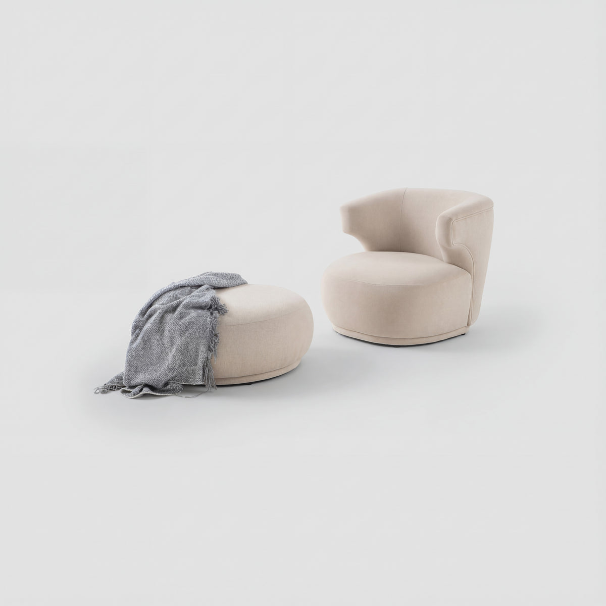 Fauteuil et Pouf Loca